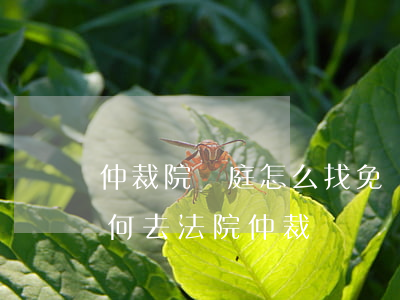 仲裁院開庭怎么找免費(fèi)的律師(如何去法院仲裁)
