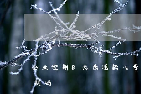 企业逾期8天未还款(八号还款日当天还算逾期吗)
