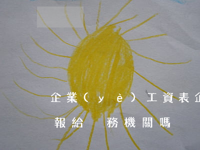 企業(yè)工資表(企業(yè)工資表要報給稅務機關嗎)