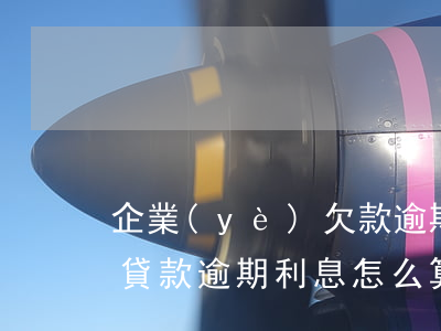企業(yè)欠款逾期利息如何計算(欠銀行貸款逾期利息怎么算)