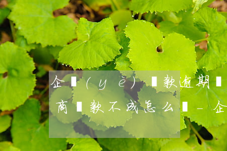 企業(yè)貸款逾期與銀行協(xié)商還款不成怎么辦-企業(yè)貸款逾期與銀行協(xié)商還款不成怎么辦呢