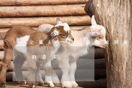 企業(yè)貸款逾期處理措施(貸款對逾期的要求)