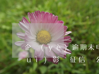 企業(yè)逾期未申報(bào)會(huì)影響征信嗎(公司逾期未申報(bào),影響法人征信嗎)