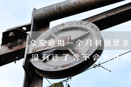 众安逾期一个月利息是多少(众安小贷逾期了没有还了会不会有什么问题)