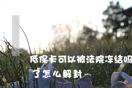 低保卡可以被法院冻结吗(低保卡被法院冻结了,怎么解封)
