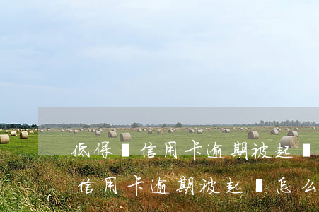 低保戶信用卡逾期被起訴怎么辦啊-低保戶信用卡逾期被起訴怎么辦啊怎么解決