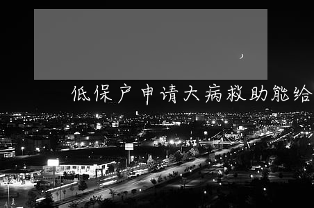 低保户申请大病救助能给多少钱？