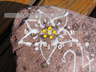 低押人可以主動(dòng)訴訟拍賣車子嗎(有抵押的法拍車)