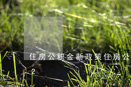 住房公积金新政策(住房公积金新政策2022)