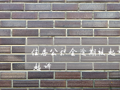 住房公积金逾期被起诉(公积金贷款逾期银行起诉)