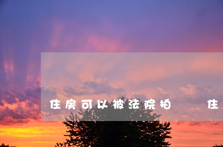 住房可以被法院拍賣嗎(住房可以被法院拍賣嗎)