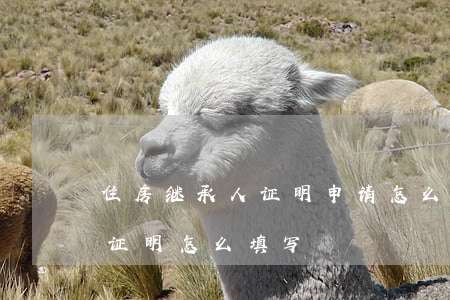 住房继承人证明申请怎么写(法定继承人情况证明怎么填写)