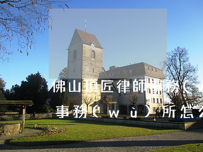 佛山頂匠律師事務(wù)所(廣東頂匠律師事務(wù)所怎么樣)