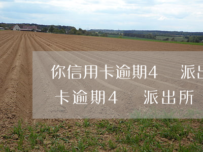 你信用卡逾期4萬派出所會抓人嗎-你信用卡逾期4萬派出所會抓人嗎知乎