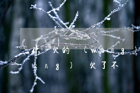 你們欠的網(wǎng)貸都還了嗎(網(wǎng)貸欠了不還)