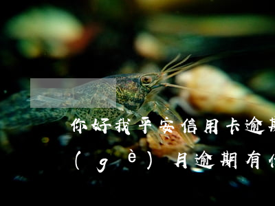 你好我平安信用卡逾期3-平安信用卡3個(gè)月逾期有什么后果是什么