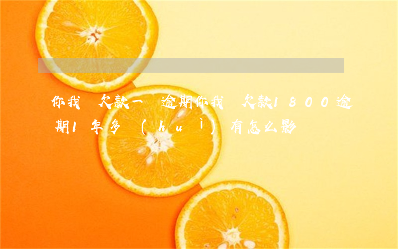 你我貸欠款一萬逾期(你我貸欠款1800,逾期1年多,會(huì)有怎么影響)