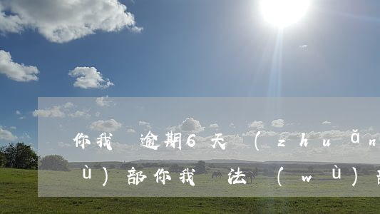 你我貸逾期6天轉(zhuǎn)法務(wù)部(你我貸法務(wù)部打電話來)