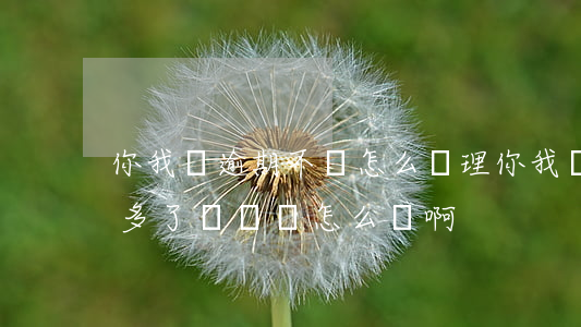 你我貸逾期不還怎么處理(你我貸逾期了一年多了沒錢還怎么辦啊)