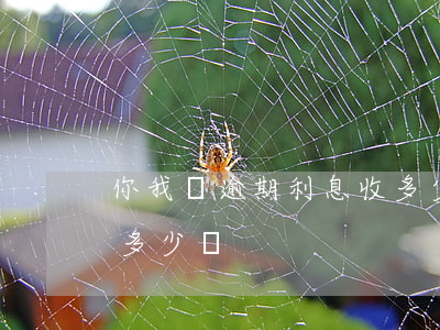 你我貸逾期利息收多少錢(你我貸逾期利息收多少錢)