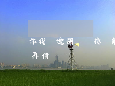 你我貸逾期過還掉還能借嗎(你我貸還了還能再借嗎)