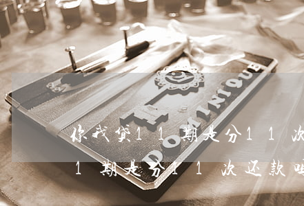 你我贷11期是分11次还款吗-你我贷11期是分11次还款吗