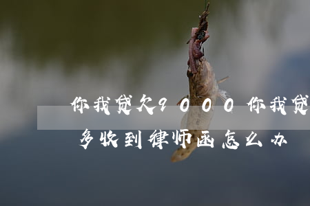 你我贷欠9000(你我贷欠了5千逾期半年多收到律师函怎么办)