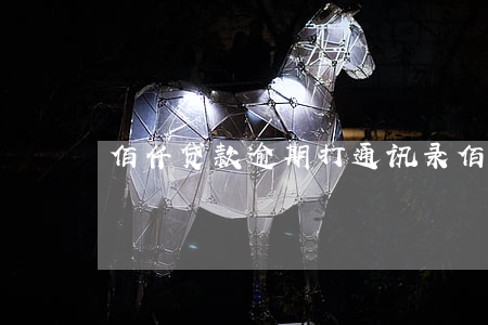 佰仟贷款逾期打通讯录(佰仟金融欠款起诉)