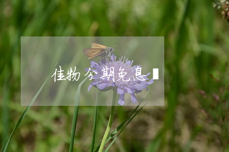 佳物分期免息嗎