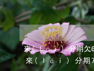 來(lái)分期欠6萬(wàn)塊逾期(來(lái)分期7萬(wàn)逾期4年)