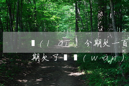 來(lái)分期欠一百塊(來(lái)分期欠了兩萬(wàn))