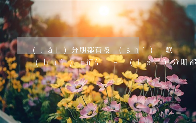 來(lái)分期都有按時(shí)還款會(huì)上征信嗎-來(lái)分期都有按時(shí)還款會(huì)上征信嗎是真的嗎