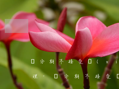 來分期不接受協(xié)商還款要怎么處理-來分期不接受協(xié)商還款嘛