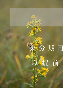 來分期可以提前還款嗎2019-來分期可以提前還款嗎有利息