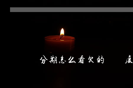 來分期怎么看欠的總額度(分期額度怎么查)