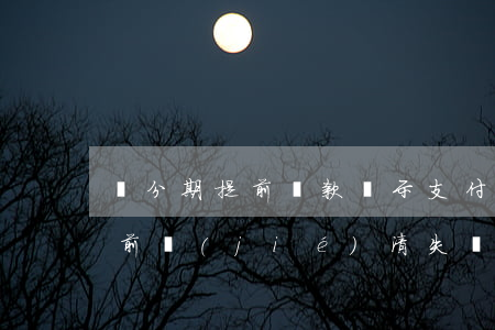 來分期提前還款顯示支付被取消-來分期提前結(jié)清失敗