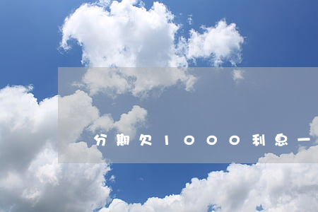 來分期欠1000利息一天一塊-