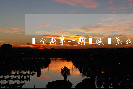 來分期第一期還款額怎么多一倍-