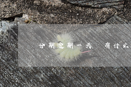來分期逾期一天會有什么影響嗎