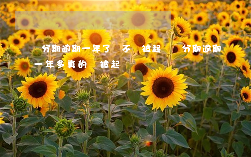 來分期逾期一年了會不會被起訴 來分期逾期一年多真的會被起訴嗎