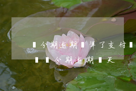 來分期逾期幾年了支付寶能正常使用么（支付寶來分期逾期兩天）