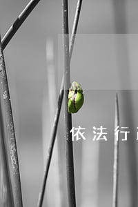依法行政的意義(依法行政的意義在于)