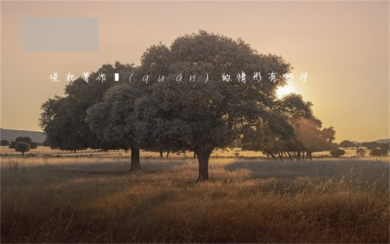 侵犯著作權(quán)的情形有哪些