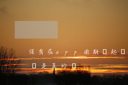 保有花app逾期會起訴么(借去花逾期了訴訟是真的嗎)