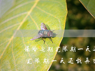 保险逾期宽限期一天还能再交吗-保险逾期宽限期一天还能再交吗