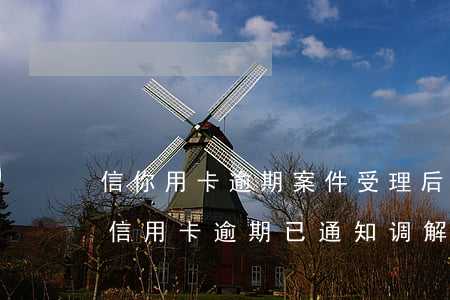 信你用卡逾期案件受理后会不会受到起诉书（信用卡逾期已通知调解）