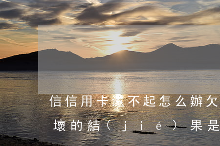 信信用卡還不起怎么辦(欠信用卡錢還不上最壞的結(jié)果是什么)