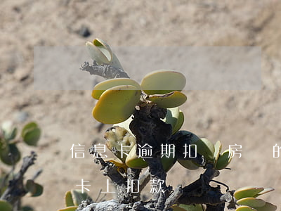 信息卡逾期扣還房貸的錢(信用卡逾期在房貸卡上扣款)