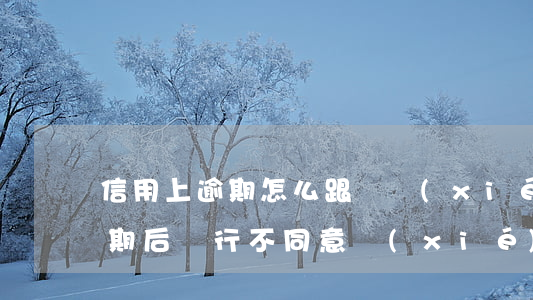 信用上逾期怎么跟銀協(xié)商還款(逾期后銀行不同意協(xié)商還款)