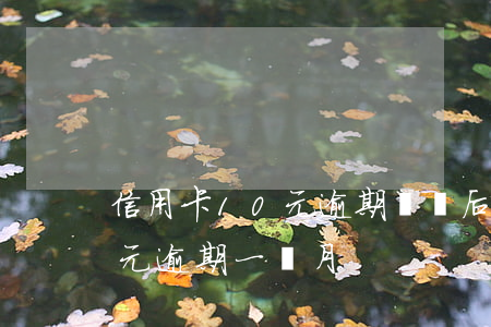 信用卡10元逾期沒還后果怎樣(信用卡10元逾期一個月)